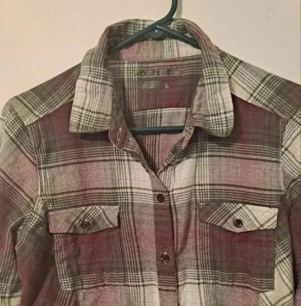 Wolverine Flannel Button Down Size Large EUC - image 1
